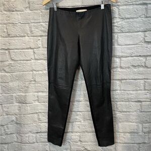 Illia Women's Leather & Ponte Knit Leggings Black Size L